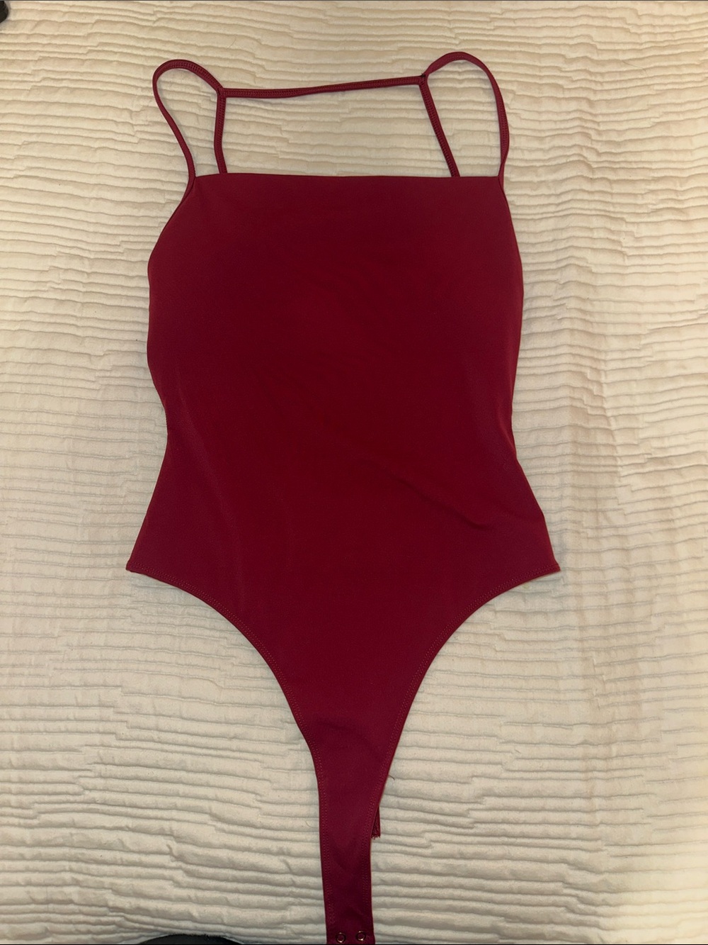 Garage Sour Cherry Square Neck Bodysuit